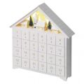 EMOS LED adventní kalendář dřevěný, 35x33 cm, 2x AA, vnitřní, teplá bílá, časovač 1550000016 (DCWW02)