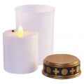 EMOS LED hřbitovní svíčka, 12,5 cm, 2x C, venkovní i vnitřní, vintage, časovač 1550001024 (DCCV21)