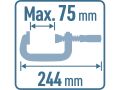 EXTOL svěrka C-plastová, 75mm (8815133)