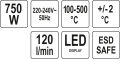 YATO Horkovzdušná pájecí stanice s LED displejem 750W (YT-82457)