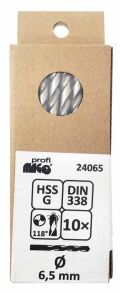 MAGG Magg PROFI - Vrtáky průměr 6,5mm, vybrušované HSS-G (24065)