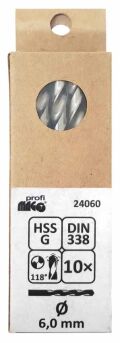 MAGG Magg PROFI - Vrtáky průměr 6,0mm, vybrušované HSS-G (24060)