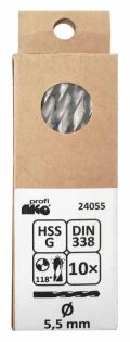 MAGG Magg PROFI - Vrtáky průměr 5,5mm, vybrušované HSS-G (24055)