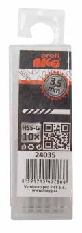 MAGG Magg PROFI - Vrtáky průměr 3,5mm, vybrušované HSS-G (24035)