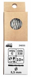 MAGG Magg PROFI - Vrtáky průměr 3,5mm, vybrušované HSS-G (24035)