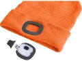 EXTOL čepice s čelovkou 4x25lm, USB nabíjení, fluorescentní oranžová, ECONOMY, univerzální velikost (43455)