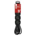EMOS Prodlužovací kabel – 4 zásuvky, 3m, černý 1902240301 (PC0413R)