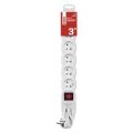 EMOS Prodlužovací kabel s vypínačem – 6 zásuvky, 3m, bílý 1902160303 (P1613R)