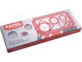 EXTOL šablona pro přenášení úhlů a pozic kovová s lokátorem, ramena 25x12mm (8825122)