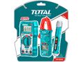 TOTAL Sada digitálního multimetru, multimetru klešťového a zkoušečky AC napětí, Total (TMT43028)