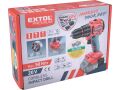 EXTOL vrtací šroubovák aku s příklepem SHARE20V, BRUSHLESS, 2Ah (8891808)