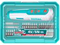 TOTAL Šroubovák AKU mini, 4V, USB nabíjení, se sadou bitů (TSDLI04062)