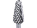 EXTOL INDUSTRIAL fréza karbidová, konická zakulacená, ?6x13mm, ?stopky 3mm, sek střední (double-cut) (8703883)