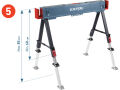 EXTOL PREMIUM koza stavební skládací 1kus, nosnost 550kg, výška 60-85cm (8859999)