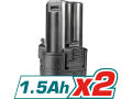 TOTAL Vrtací šroubovák AKU, 12V, Li-ion (2x), 1500mAh (TDLI12206E)
