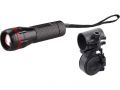 EXTOL svítilna 3W CREE LED s držákem na kolo, dosvit až 100m, funkce ZOOM, 3 režimy svícení: plné a úsporné světlo nebo blikání,