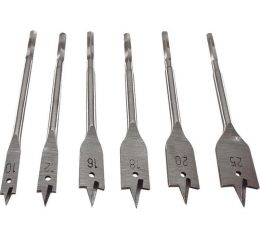 EXTOL vrtáky ploché do dřeva, sada 6ks, 10-12-16-18-20-25mm, EXTOL CRAFT (1170)