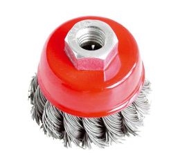 EXTOL kartáč hrnkový copánkový, O 80mm, vlnitý drát S 0,5mm, M14x2mm, EXTOL CRAFT (17008)