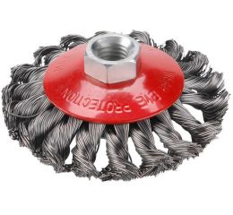 EXTOL kartáč miskový copánkový, O 100mm, vlnitý drát S 0,5mm, M14x2mm, EXTOL CRAFT (17012)