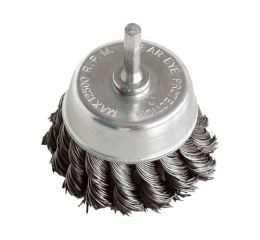 EXTOL kartáč hrnkový copánkový, O 75mm, vlnitý drát S 0,5mm, stopka 6mm, EXTOL CRAFT (17040)