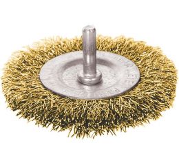 EXTOL kartáč okružní, O 100mm, vlnitý drát S 0,3mm, stopka 6mm, EXTOL CRAFT (17055)