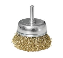 EXTOL kartáč hrnkový, O 63mm, vlnitý drát S 0,3mm, stopka 6mm, EXTOL CRAFT (17057)