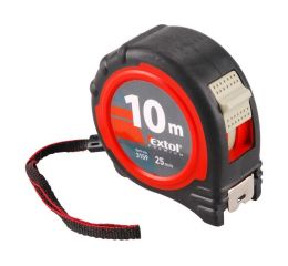 EXTOL metr svinovací, 10m, šířka pásku 25mm, pryžový obal, EXTOL PREMIUM (3159)