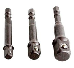 EXTOL adaptéry do vrtačky, 1/4"-3/8"-1/2" (32600)