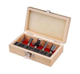 EXTOL frézy tvarové do dřeva s SK plátky, sada 5ks, stopka 8mm, EXTOL CRAFT (44025)