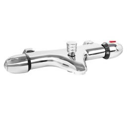VITTORIA baterie termostatická vanová, ovladač teploty s bezp. pojistkou při 38°C, rozteč 150mm, ramínko 7cm, 35mm, chrom, VITTO