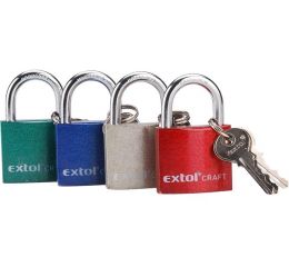 EXTOL zámek visací litinový, 32mm, 3 kliče, EXTOL CRAFT (77010)