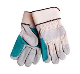 rukavice kožené silné s podšívkou v dlani, velikost 10' (9966)
