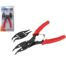 EXTOL kleště seegerové HEAVY DUTY 6 v 1, koncovky: 2xpřímé, 1xzahnuté pod úhlem 45° a 90°, CrV, EXTOL CRAFT (10292)