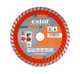 EXTOL kotouč diamantový řezný turbo, 150x22,2mm, suché i mokré řez., EXTOL PREMIUM (108753)