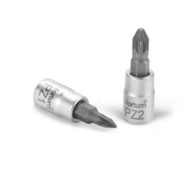 FORTUM hlavice zástrčná šroubovák PZ, 1/4', PZ3, L 37mm, CrV/S2, FORTUM (4701823)