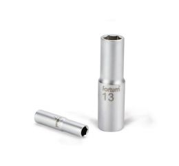 FORTUM hlavice nástrčná prodloužená, 1/2', 19mm, L 77mm, 61CrV5, FORTUM (4700519)