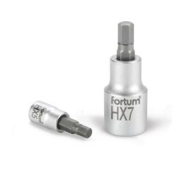 FORTUM hlavice zástrčná imbus, 1/2', HX6, L 55mm, CrV/S2, FORTUM (4700606)