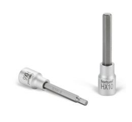 FORTUM hlavice zástrčná prodloužená imbus, 1/2', HX8, L 100mm, CrV/S2, FORTUM (4700628)