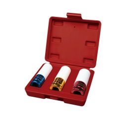 FORTUM klíče nástrčné rázové, 3ks, 1/2“, 17-19-21mm, CrMoV, FORTUM (4700800)