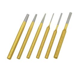 EXTOL průbojníky a vyrážeče závlaček, sada 6ks, v kov. Krabičce, z 60 ocelil(HRC52-58) složení sady: vyrážeče závlaček DIN6450 3