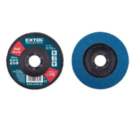 EXTOL kotouč lamelový šikmý, P60, 115mm, sklotextilní podložka, zirkon, EXTOL PREMIUM (8803406)