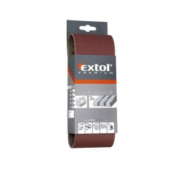 EXTOL Brusný pás, bal. 3ks,P120, 75x457mm, EXTOL PREMIUM (8803512)