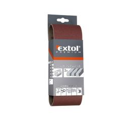 EXTOL Brusný pás, bal. 3ks, P120, 75x533mm, EXTOL PREMIUM (8803532)