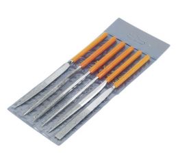 EXTOL pilníky diamantové jehlové, sada 6ks v plast. obalu, 160mm, složení sady: plochý, půlkulatý, tříhranný, kulatý, čtyřhranný