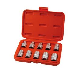 EXTOL hlavice nástrčné 1/2", vnitřní TORX E8-E24, sada 10ks, CrV (8818128)