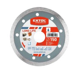 EXTOL kotouč diamantový řezný celoobvodový Long Life, 125x22,2mm, mokré řezání, EXTOL PREMIUM (108932)