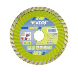 EXTOL kotouč diamantový řezný turbo, 125x22,2mm, suché i mokré řezání, EXTOL CRAFT (108852)