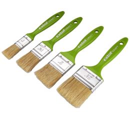 EXTOL štětce ploché, sada 4ks, "1""/25mm-1,5""/38mm-2""/50mm-2,5""/63mm", plastová rukojeť, EXTOL CRAFT (91510)
