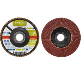 EXTOL kotouč lamelový šikmý korundový, P120, 125mm, vnitřní průměr 22,2mm pro uchycení v úhlové brusce, EXTOL CRAFT (260032)