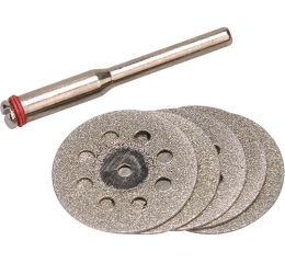 EXTOL kotouče diamantové na přímou brusku, sada 5ks, průměr dříku 3,2mm, EXTOL CRAFT (73421)